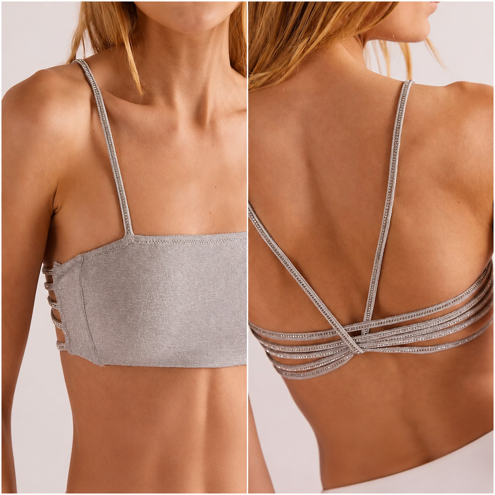 NEW NWT Free People Intimately FP Midnight Sparkly Bralette | Size XS